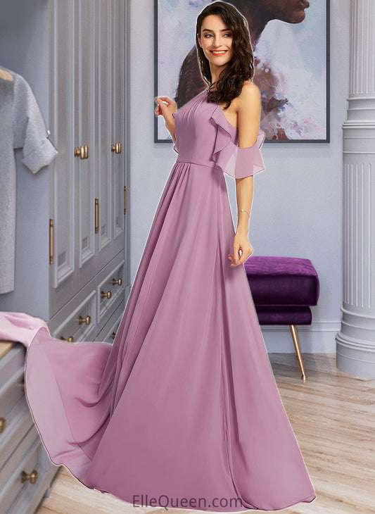 Sophronia A-Line Scoop Neck Floor-Length Bridesmaid Dress With Pockets DGP0013287