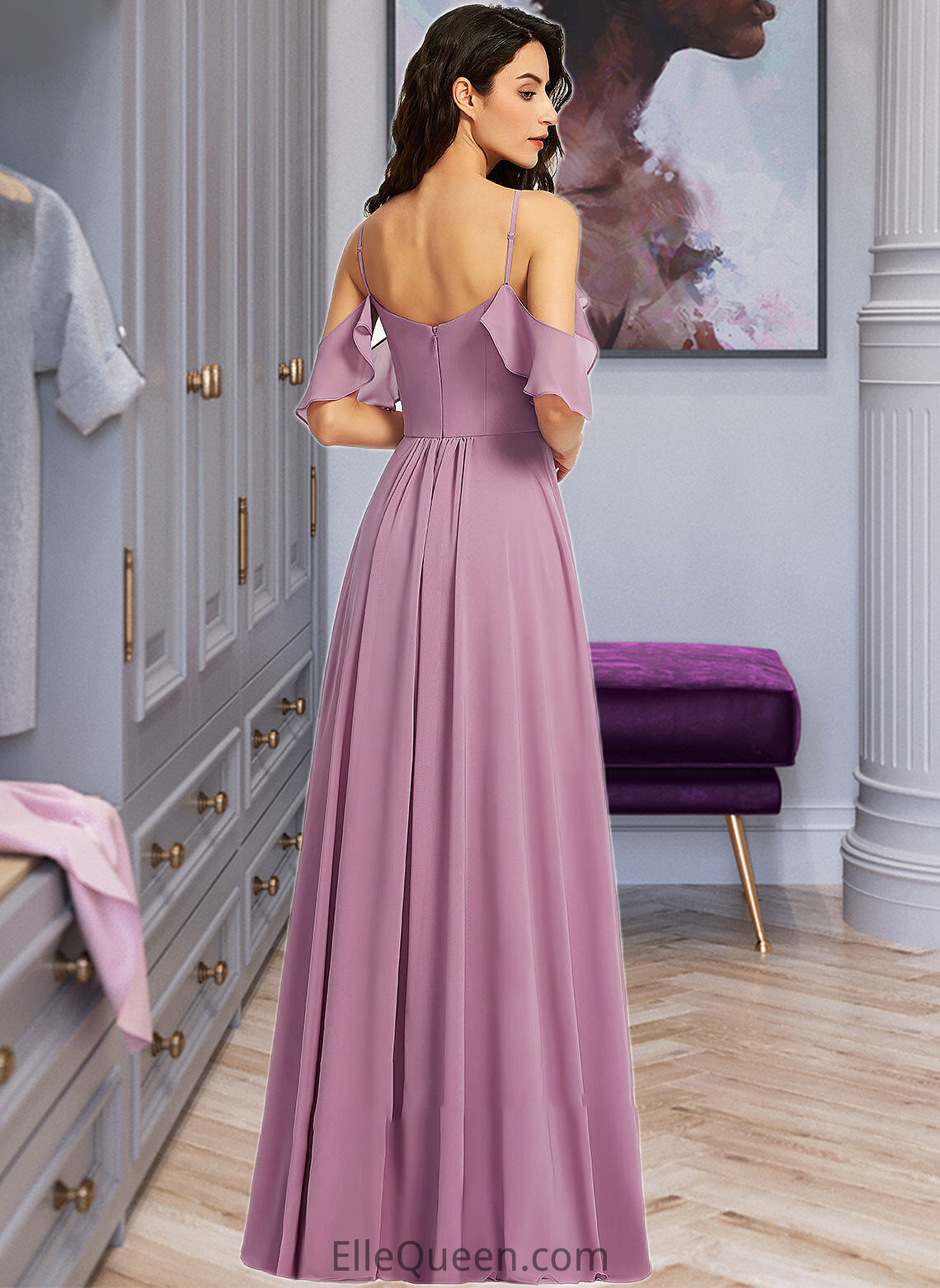 Sophronia A-Line Scoop Neck Floor-Length Bridesmaid Dress With Pockets DGP0013287