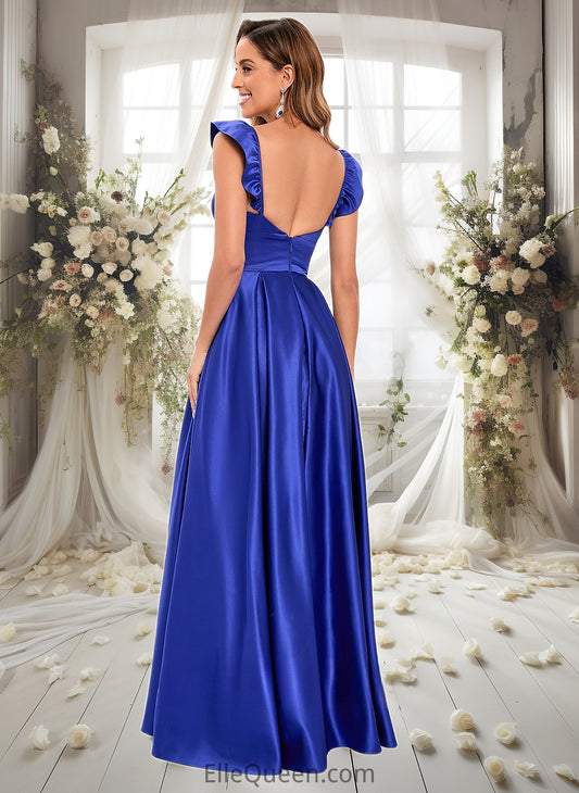 Kendall Ball-Gown/Princess Sweetheart Floor-Length Satin Prom Dresses DGP0025859