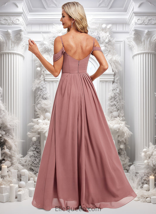 Jo A-line Cold Shoulder Asymmetrical Chiffon Bridesmaid Dress DGP0025823