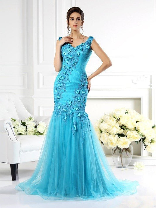 Silk Long Applique Sleeveless Trumpet/Mermaid Straps like Satin Dresses